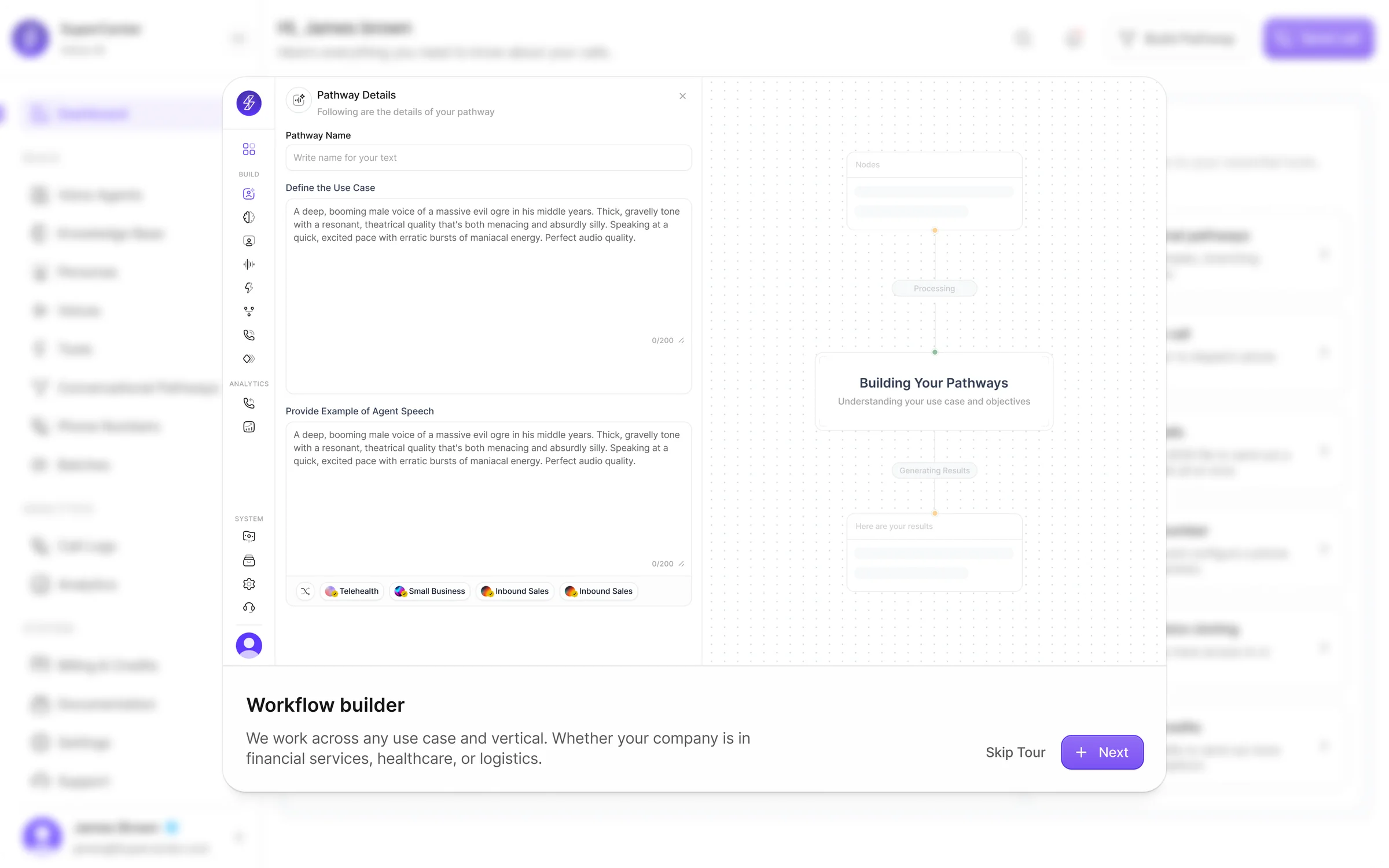 Conversational pathway builder